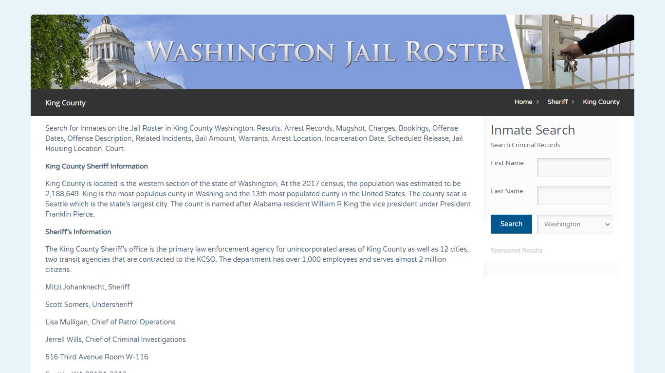 King County | Jail Roster Search